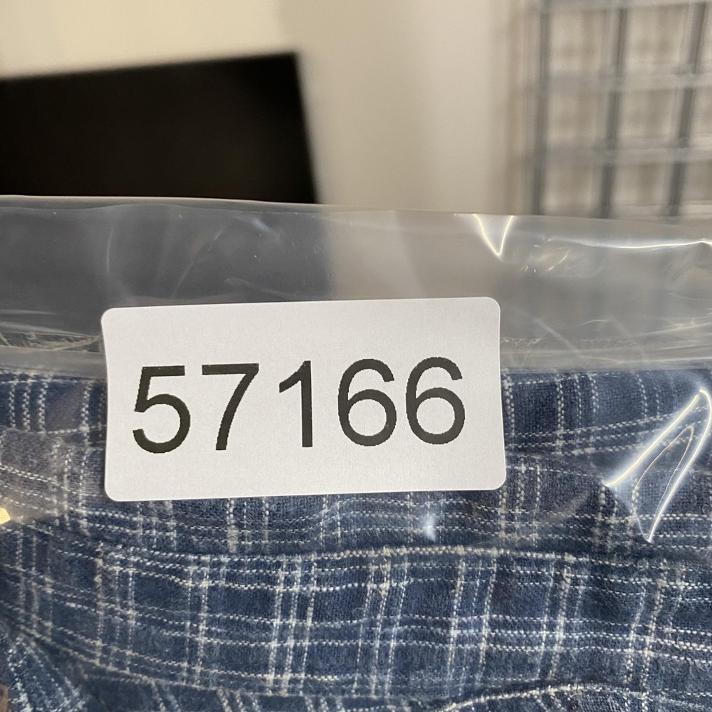 Patagonia Back Step Shirt‎ Mens XL Blue Plaid Hemp Cotton Short Sleeve Button Up - Picture 12 of 13